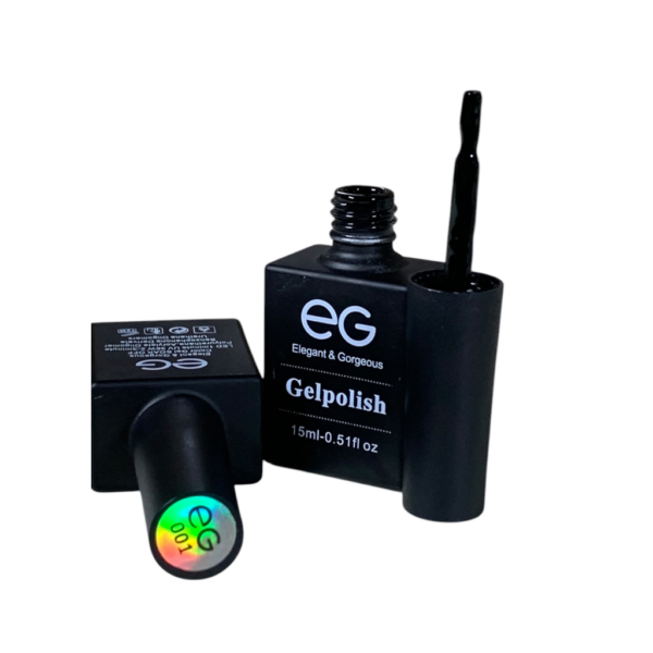 EG Elegant and Gorgeous Gel Nail Polish | Black 001 | 0.5oz - Image 2