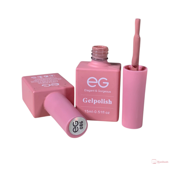 EG Elegant and Gorgeous Gel Nail Polish | Soft Pink 086 | 0.5oz - Image 2