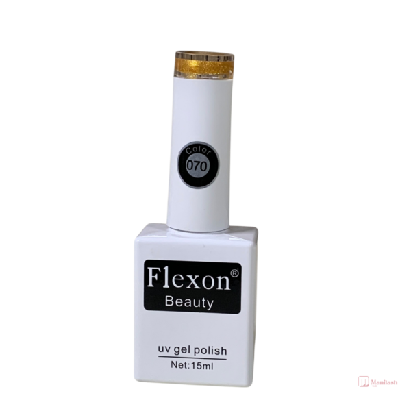 Flexon Beauty Gel Nail Polish | Gold 070 | 0.5oz - Image 2