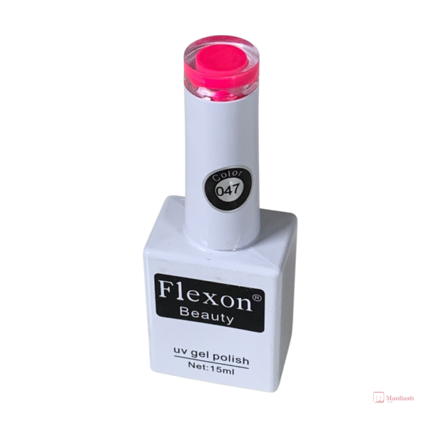 Flexon Beauty Gel Nail Polish | vibrant Pink 047 | 0.5oz
