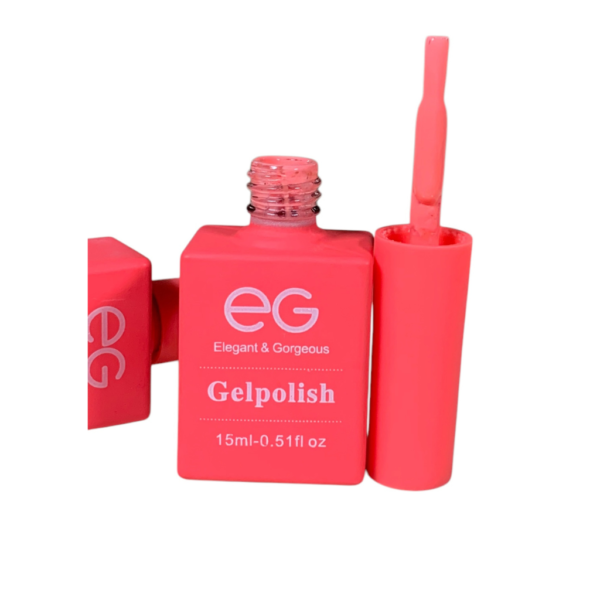 EG Elegant and Gorgeous Gel Nail Polish | Coral Pink 015 | 0.5oz - Image 2