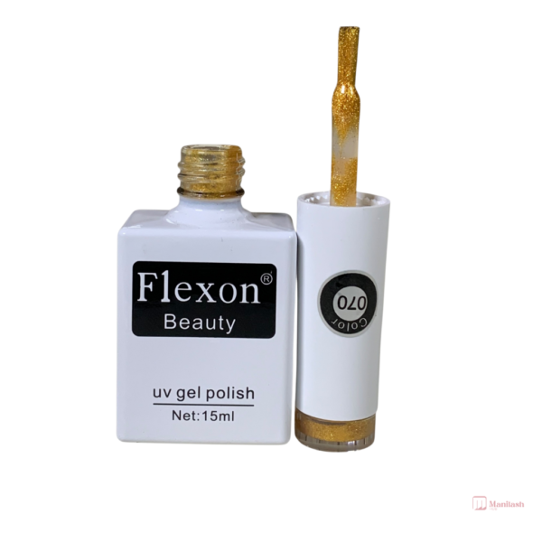 Flexon Beauty Gel Nail Polish | Gold 070 | 0.5oz