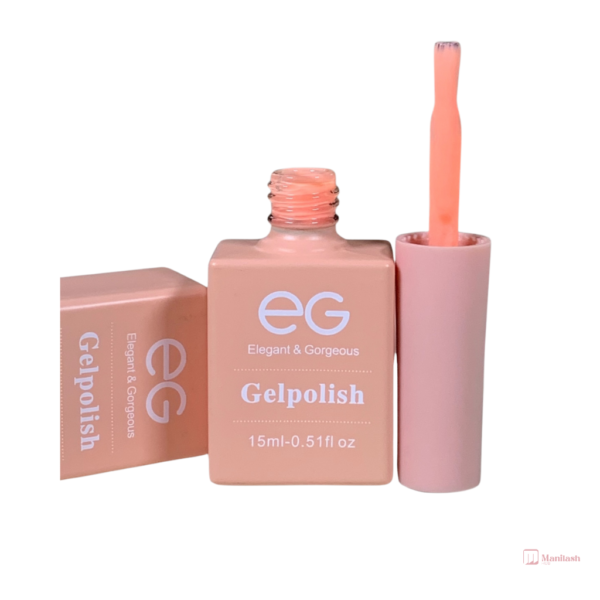 EG Elegant and Gorgeous Gel Nail Polish | Light Peach 063 | 0.5oz - Image 2