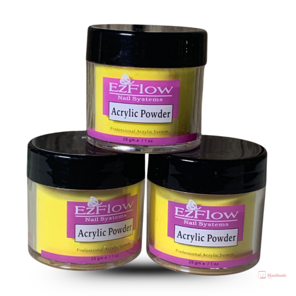 EZ Flow Ultrafine Acrylic Nail Powder | Yellow | 1oz - Image 2