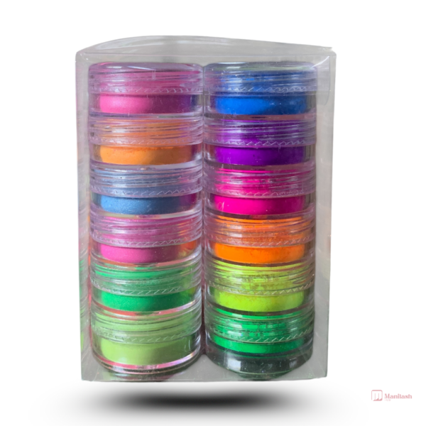 Organic Nail Art Pigment Powder | Set of 6 Colors