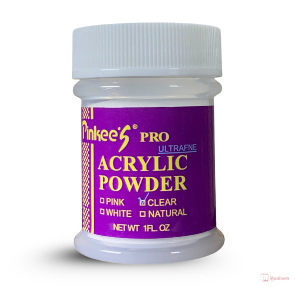 Pinkee's Pro  Ultrafine Acrylic Nail Powder | Non Yellowing Formular - Clear - 1oz